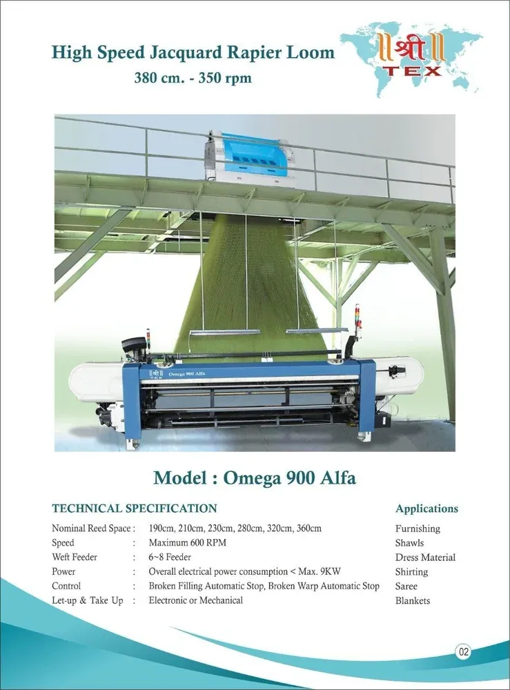 High Speed Jacquard Rapier Loom – photo 3
